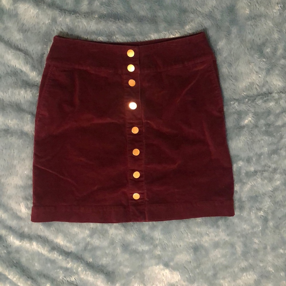 Button front mini skirt